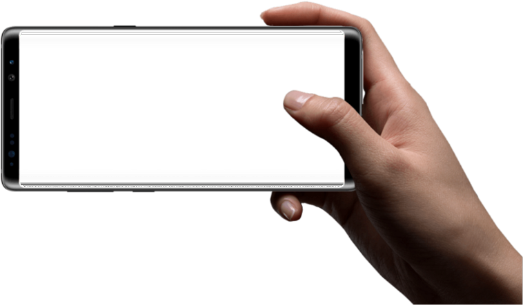 Telefono Telephone Png Tumblr Photo Samsung Galaxy - Hand Holding Phone Landscape Png (1024x1024), Png Download