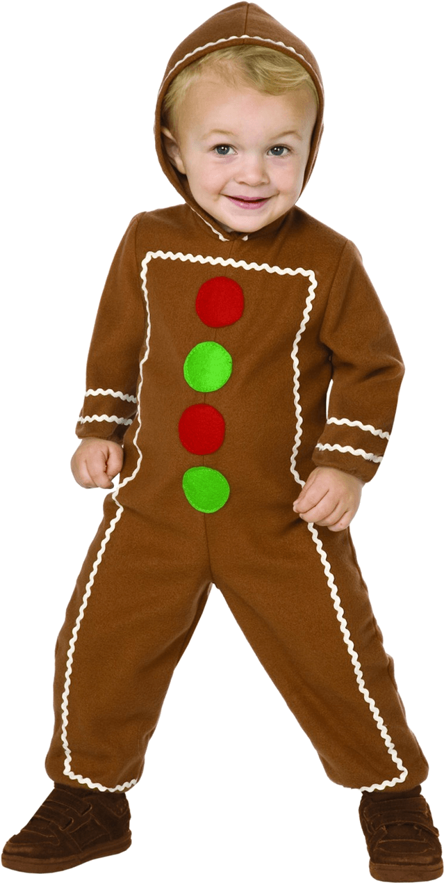 Child Gingerbread Man Costume - Gingerbread Man Costume For Kids (800x1268), Png Download