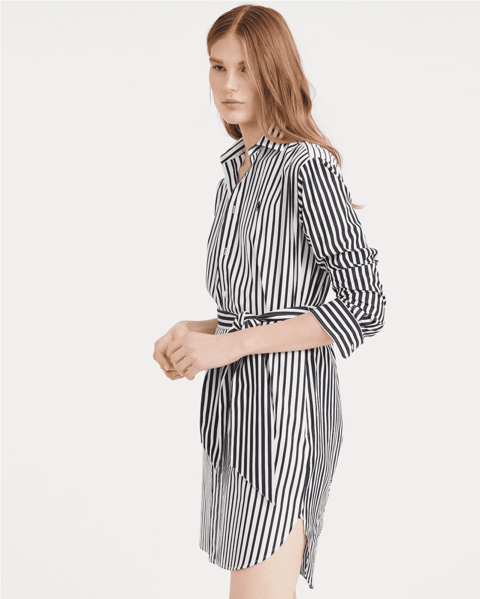 Ralph Lauren Girls Navy Striped Shirt Dress - Ralph Lauren Corporation (1200x1200), Png Download
