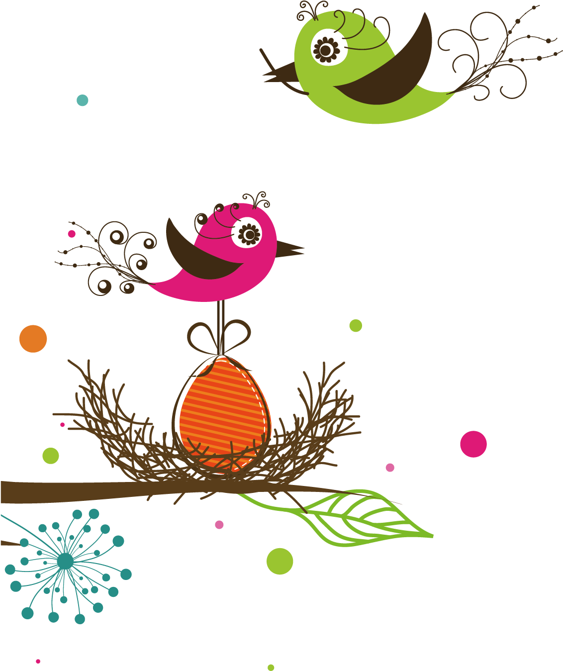 Bird Euclidean Vector Illustration - Illustration (1500x1500), Png Download