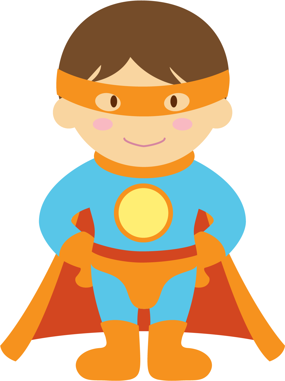 Superhero Kid Clipart Free Download - Kids Clipart Super Hero (1500x1500), Png Download