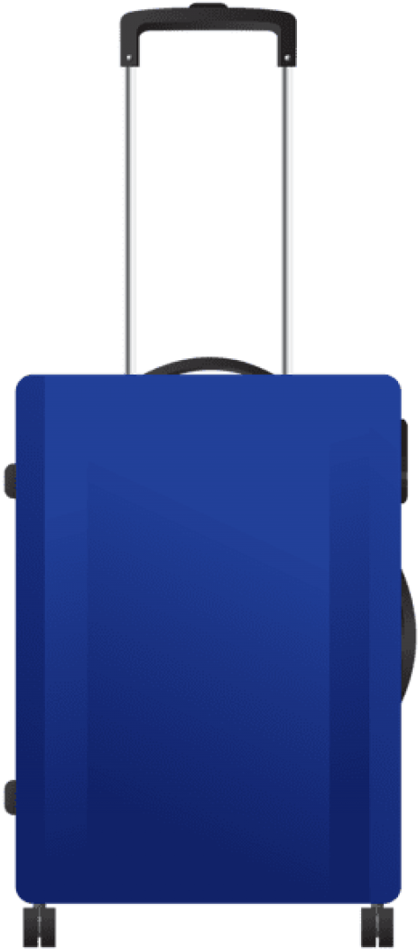 Download Blue Trolley Travel Bag Clipart Png Photo - Baggage (480x1067), Png Download