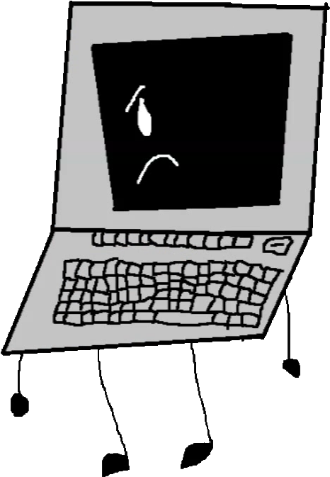 Laptop Old - Trampoline (497x712), Png Download