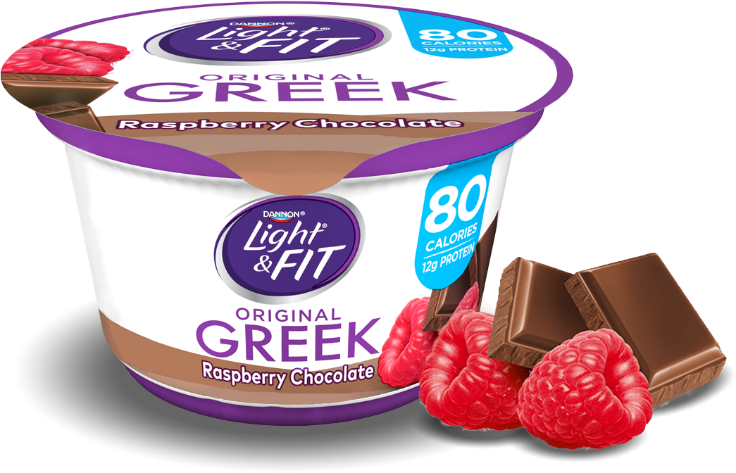 Raspberry Chocolate Greek Yogurt - Dannon Light And Fit Greek Yogurt Toasted Marshmallow (1140x810), Png Download