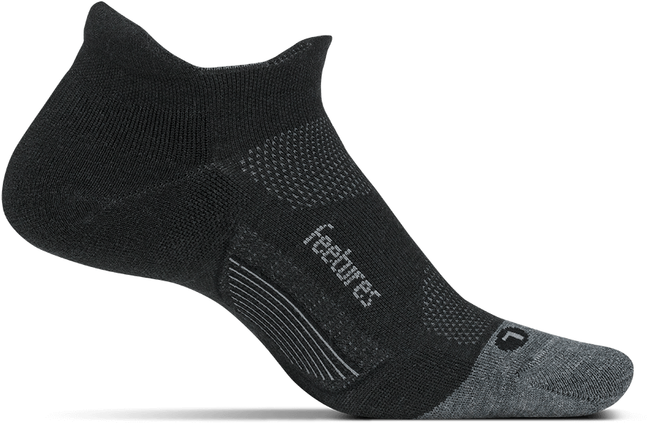 Charcoal - Feetures Merino 10 Cushion No Show Tab Socks (986x864), Png Download