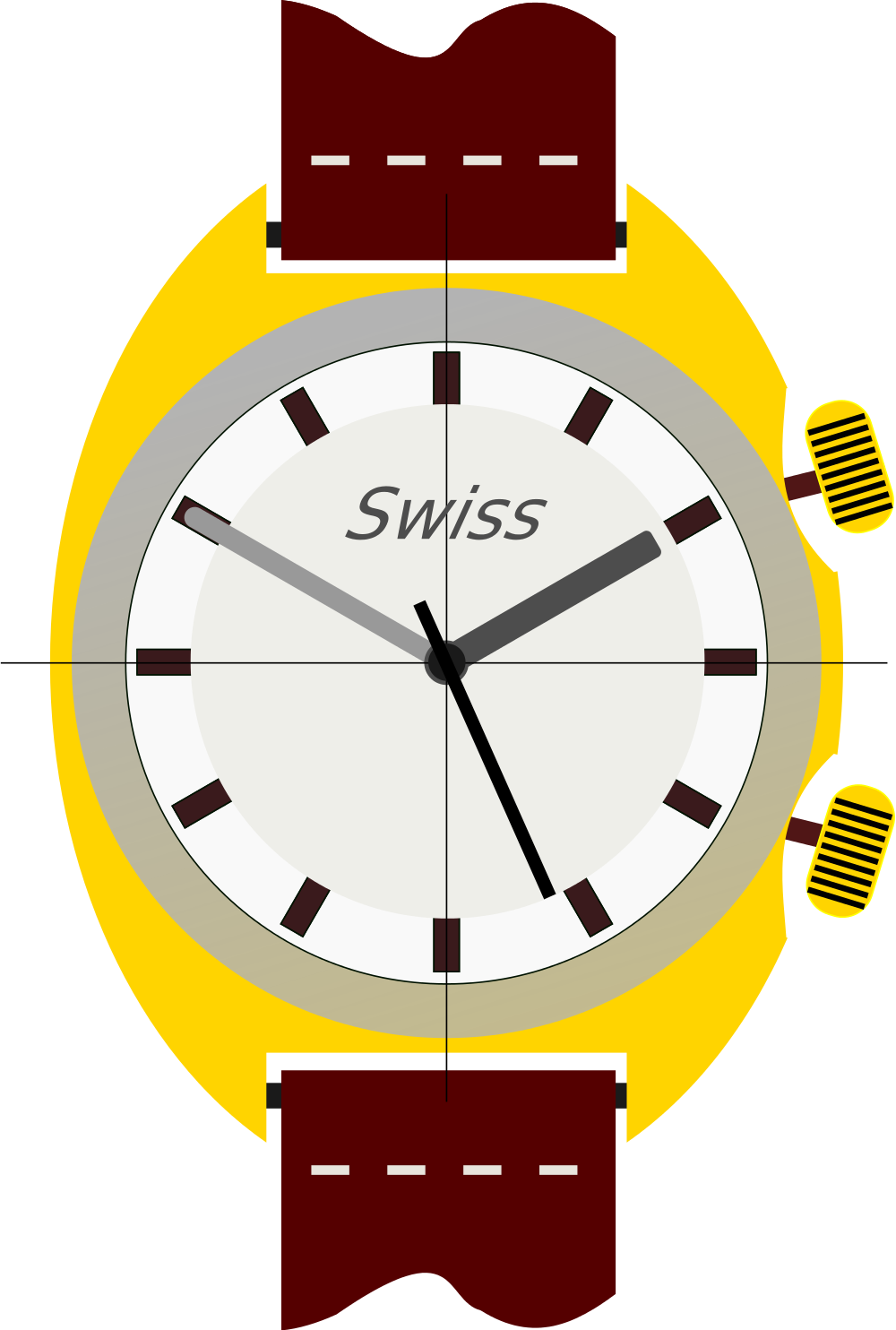 See Clipart Wrist Watch - Swiss Watch Clipart (1000x1484), Png Download