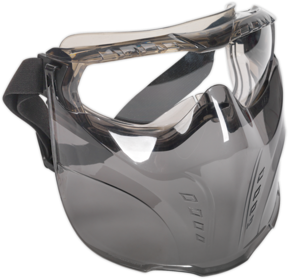 Ssp76 Sealey Safety Goggles With Detachable Face Shield - Sealey Safety Goggles With Detachable Face Shield (640x640), Png Download
