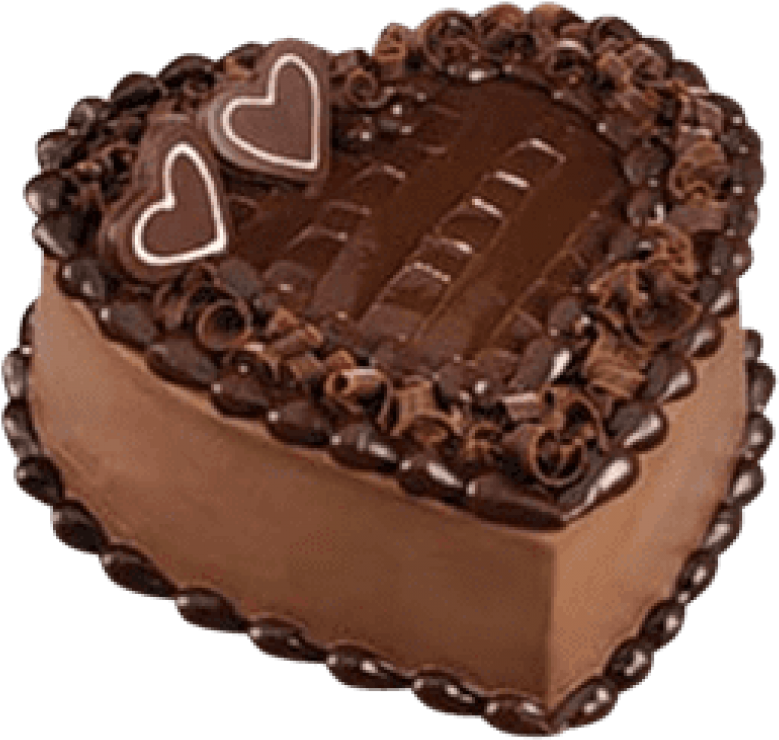 Free Png Download Chocolate Heart Cake Png Images Background - Chocolate Cake In Heart Shape (850x805), Png Download
