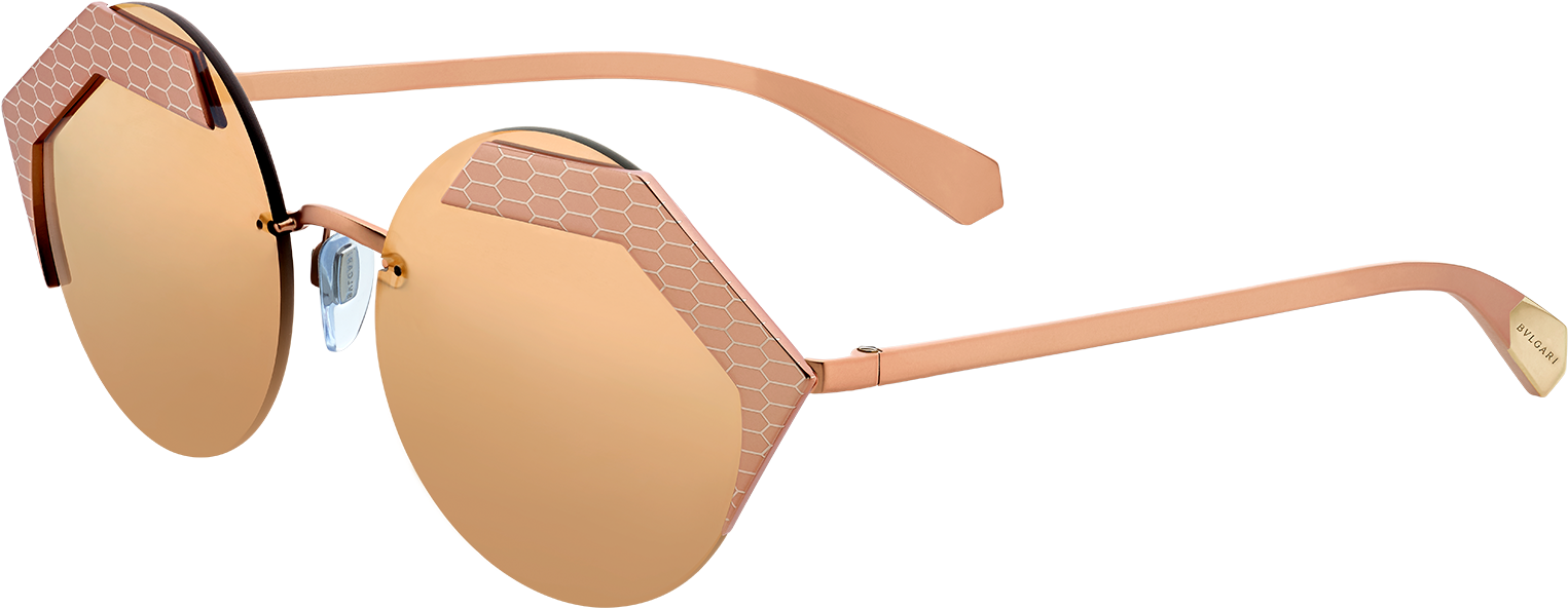 Serpenti Sunglasses Sunglasses Metal Gold - Bvlgari Serpenti Sunglasses 2017 (1800x1405), Png Download