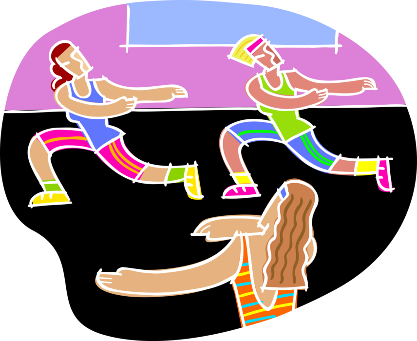 Free Library Aerobics Fitness Image Illustration Of - Aerobics (856x700), Png Download