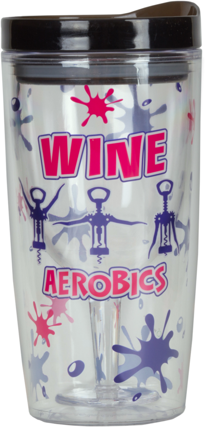 Vingo - Wine Aerobics - Pint Glass (640x1024), Png Download