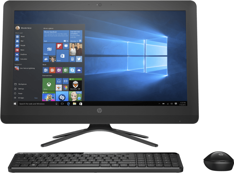 Picture Of Hp Desktop Aio 22 B301il - 5 Th Generation Of Computer (800x600), Png Download