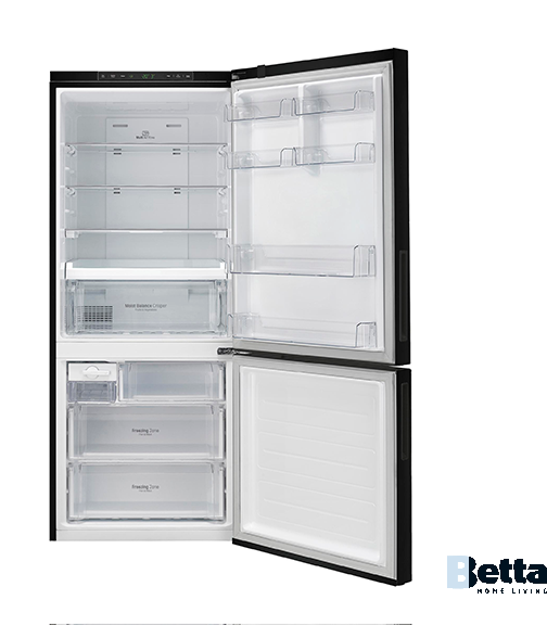 Lg 450l Black Bottom Mount Fridge - Drawer (575x575), Png Download