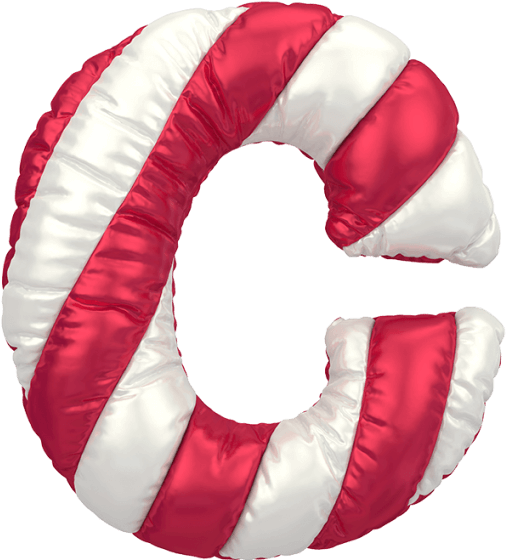Christmas Puffy Balloon Font - Inflatable (595x595), Png Download