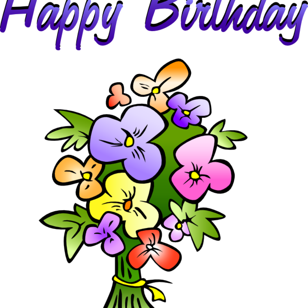 Free Happy Birthday Clipart Free Birthday Clipart Animations - Flower Pic Birthday Png (1024x1024), Png Download