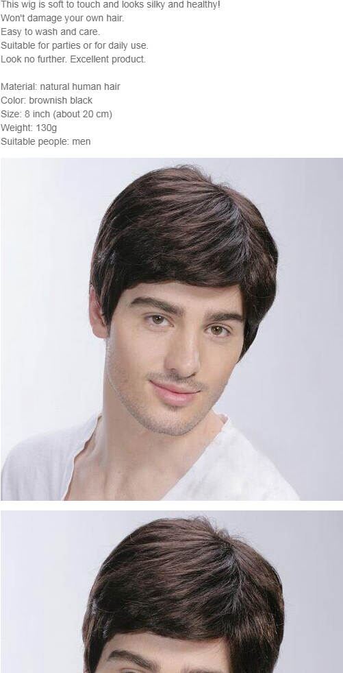 Download Wisebuy Men Short Full Wig 100 Natural Human Hair