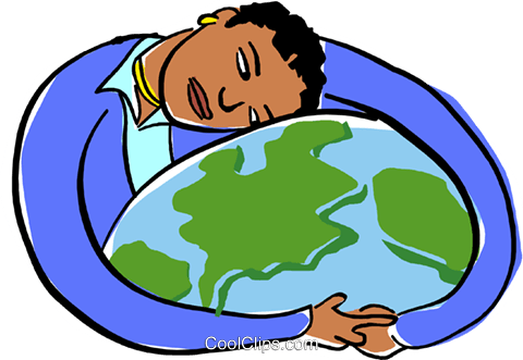 Woman Embracing The Globe Royalty Free Vector Clip - Abraçando O Mundo (480x331), Png Download