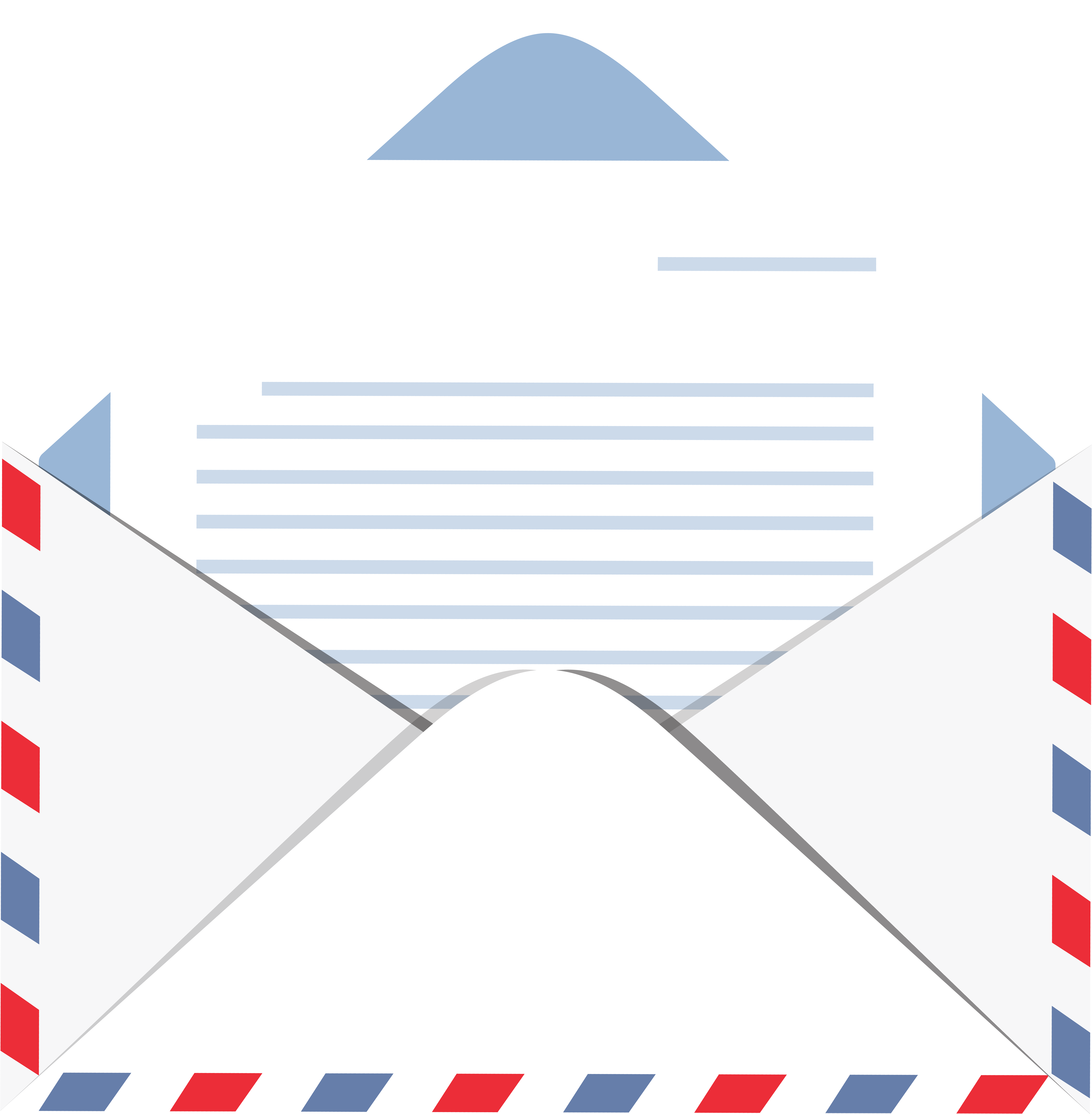 Envelope With Letter Transparent Png Clip Art Image (7756x8000), Png Download