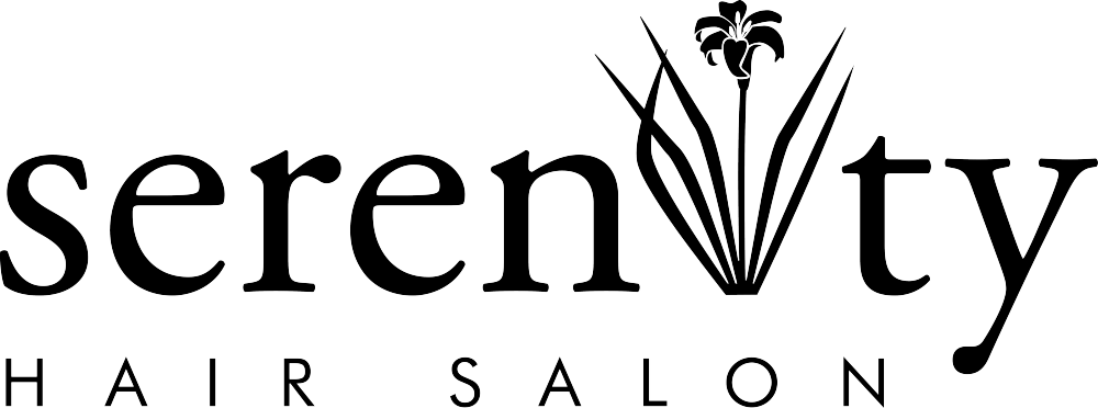 Serenity Hair Salon Black Logo - Serenity Hair Salon Logo (1000x372), Png Download