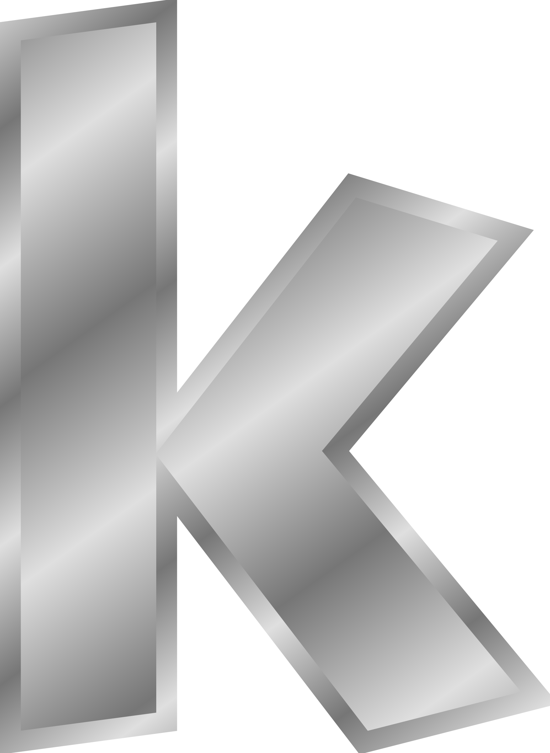 Effect Letter K Png Image - Letter K Silver Png (1753x2400), Png Download