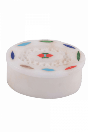 Handcrafted Netted Oval Shape Marble Jewelry Box - Dessert (300x450), Png Download