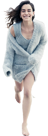 36 Images About Emilia Clarke On We Heart It - Emilia Clarke Beach Photoshoot (300x582), Png Download
