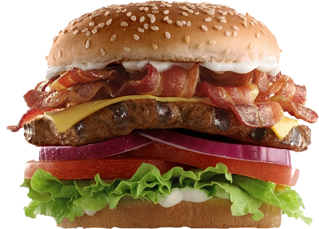 Carl's Jr Super Bacon Cheeseburger (1062x778), Png Download