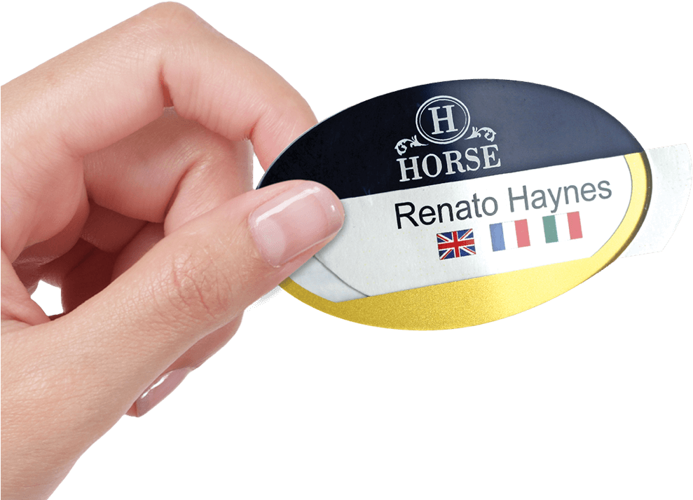 Reusable Selfit® Pro Double Line Name Badges, 70 X - Badge (1200x720), Png Download