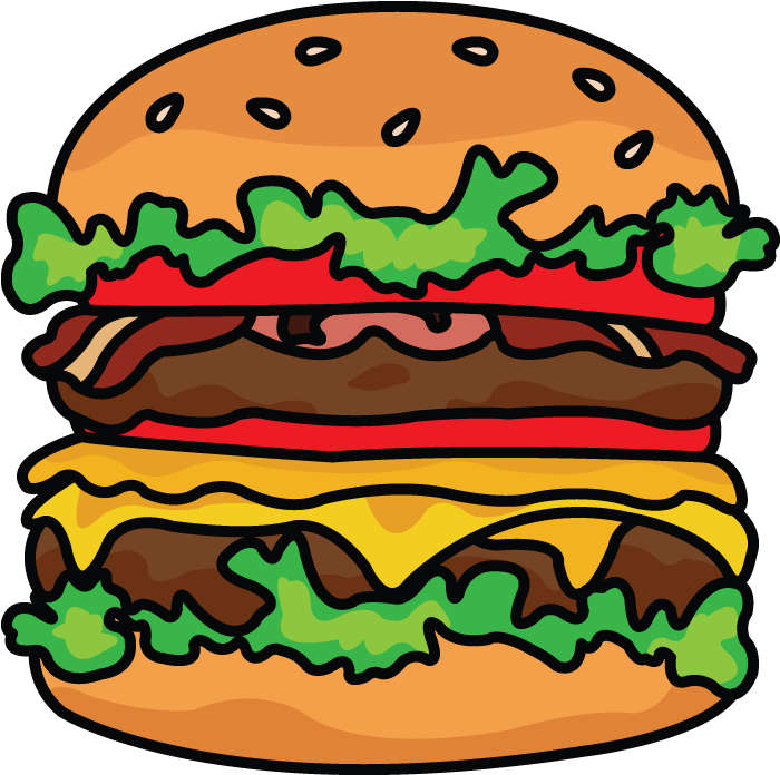 Drawn Burger Easy Food - Burger Drawings (720x1280), Png Download