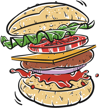 Unlimited Burgers From 20 Of South Florida's Top Burger - Burger Face Clipart Png (360x500), Png Download