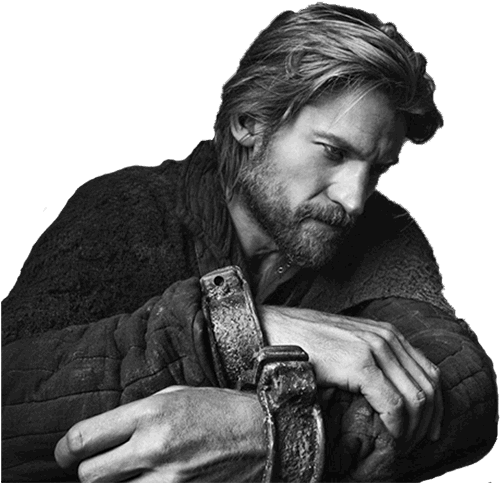 Tyrion Lannister Black And White Photograph Of Nikolaj - Jaime Lannister With Beard (651x500), Png Download