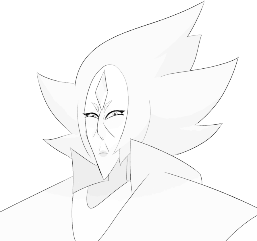 White Diamond Bust By - Line Art (894x894), Png Download