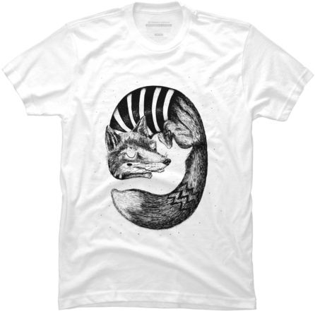 Sleepy Fox $25 By Alejandrogiraldo - Double Exposure Anime Shirt (480x480), Png Download