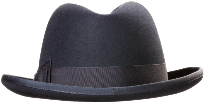 Image - Navy Blue Homburg Hat (700x351), Png Download