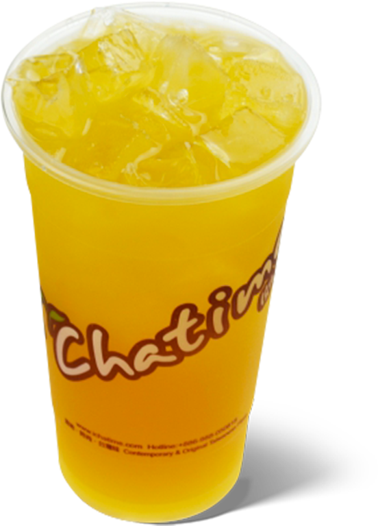 Lemon Green Tea - Orange Drink (755x950), Png Download