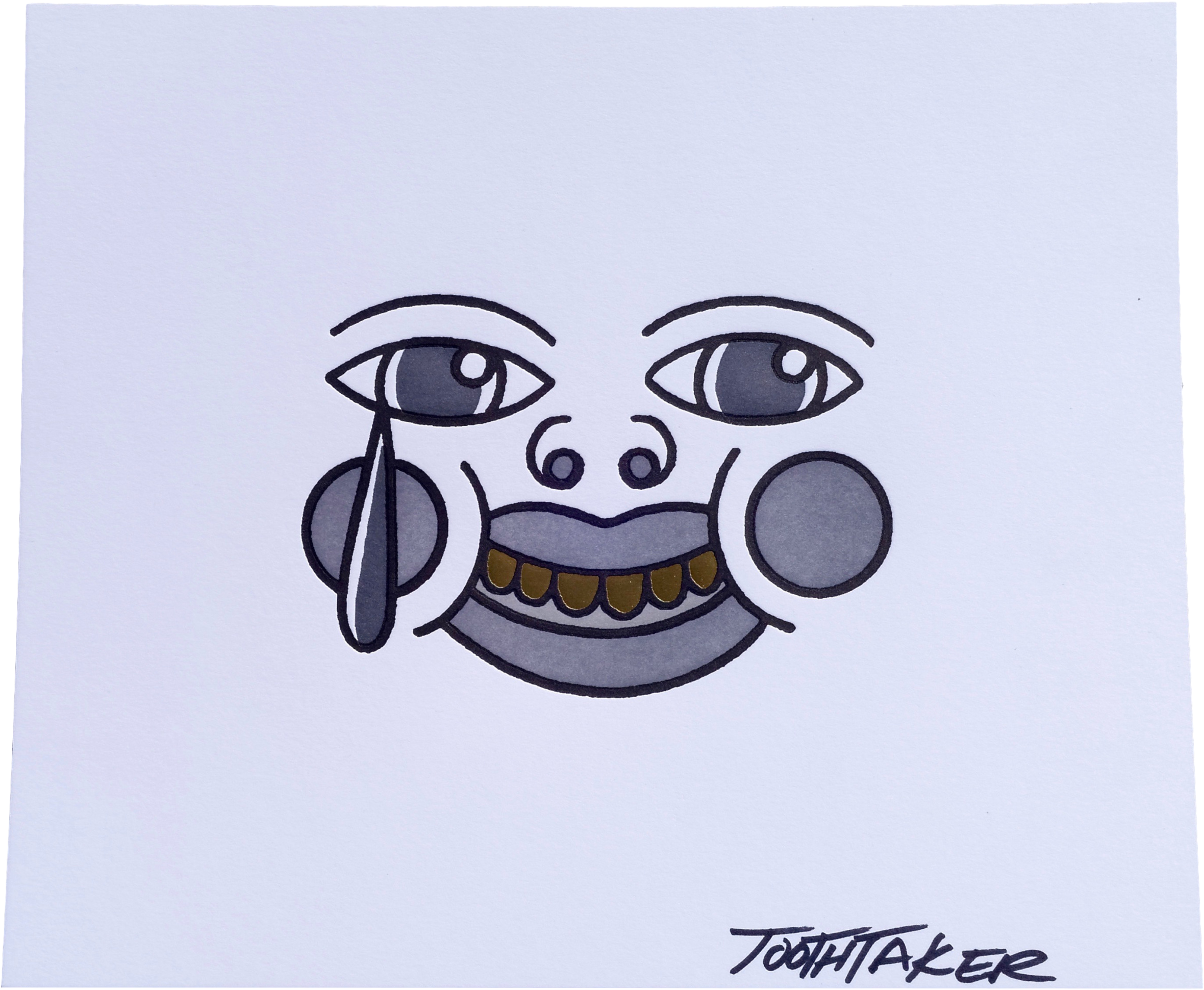 Thug Tears - Face (2404x2403), Png Download