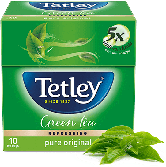 Tetley Natural Green Tea - Tetley Green Tea Lemon And Honey (635x570), Png Download