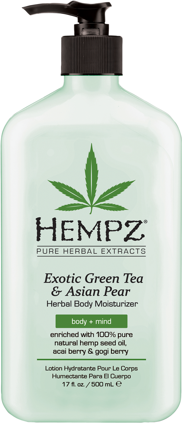 Exotic Green Tea & Asian Pear Moisturizer - Hempz Exotic Green Tea & Asian Pear Herbal Moisturizer (1600x1600), Png Download