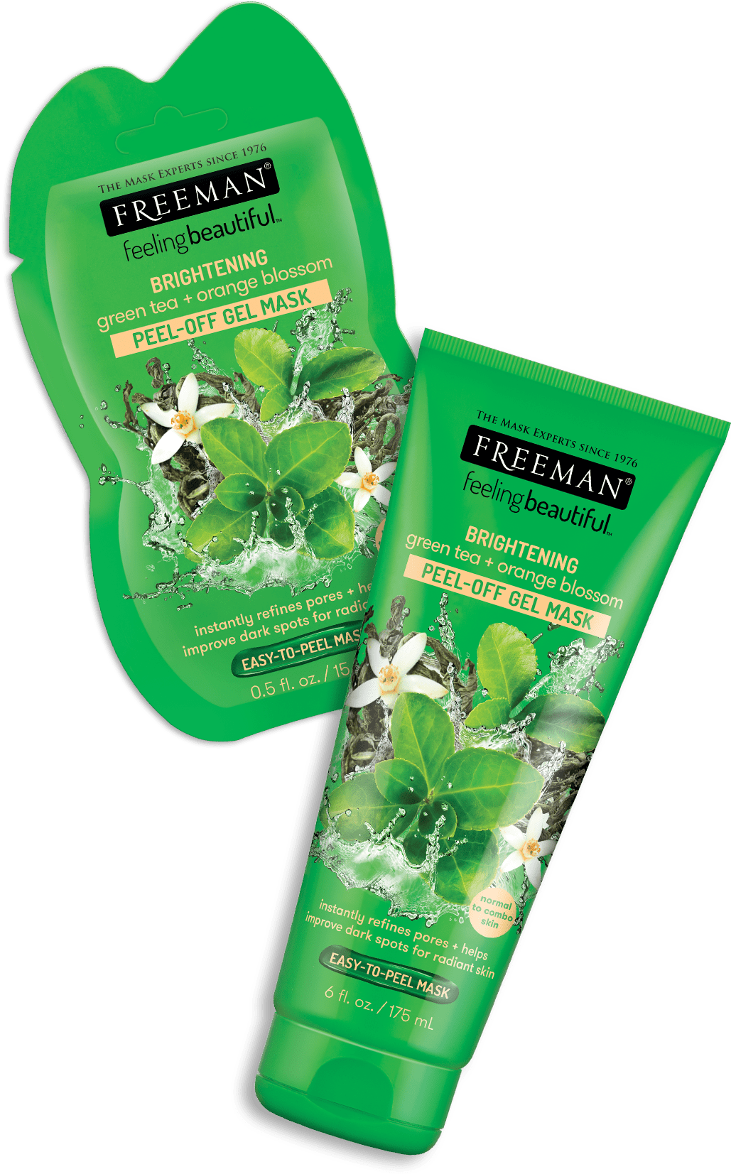 Brightening Green Tea Orange Blossom - Freeman Green Tea And Orange Blossom (1070x1660), Png Download