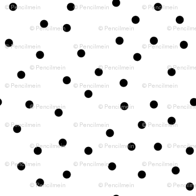 Small Black Polka Dots On White - Wrapping Paper (400x400), Png Download