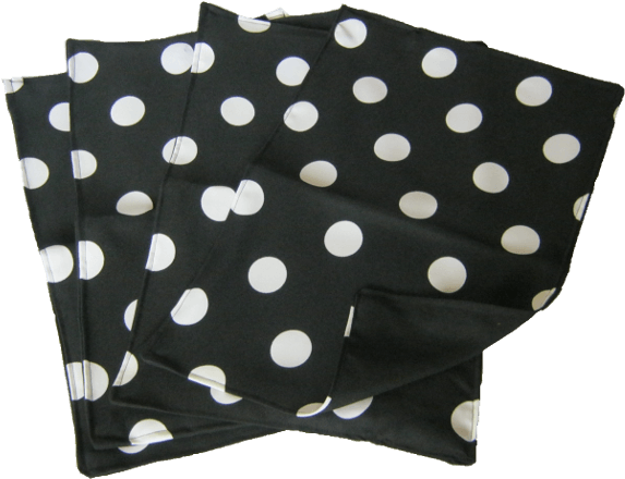 Placemat Black And White Polka Dot - Polka Dot (640x480), Png Download