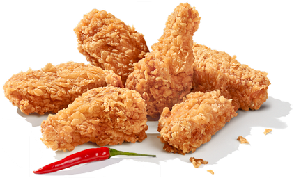 Kfc-wings - Chicken Hot Wings Png (500x255), Png Download