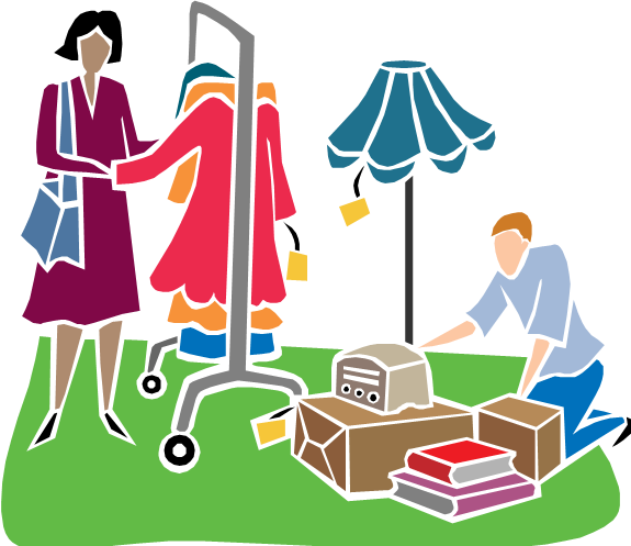 Svg Free Download Th Annual Community Yard Sales Forked - Yard Sale (575x497), Png Download