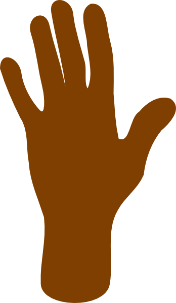 How To Set Use Brown Hand Svg Vector (348x596), Png Download