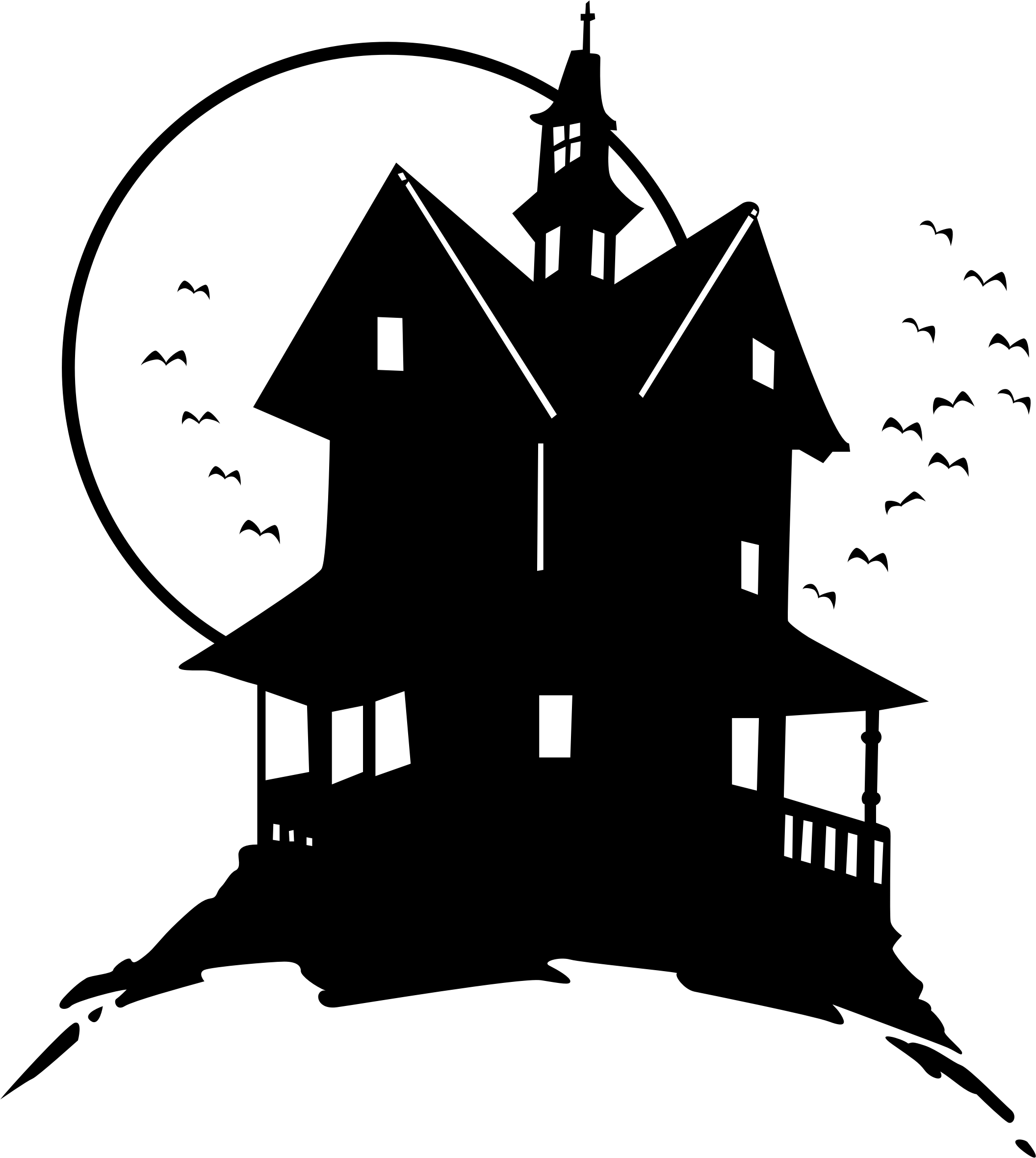 This Free Icons Png Design Of Haunted House On The (2112x2361), Png Download