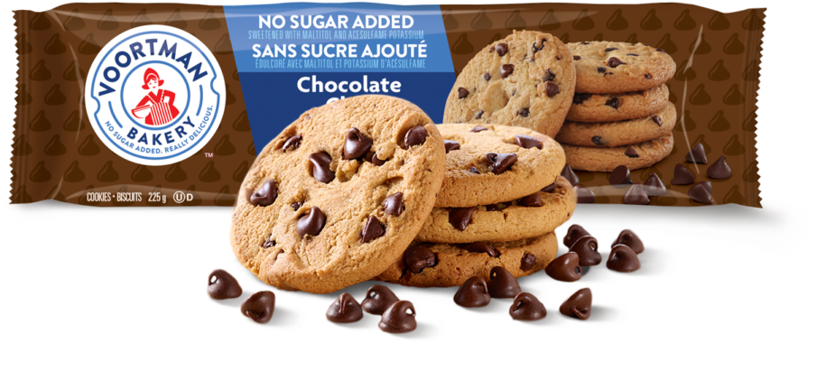 Can Sf Chocolate Chip - Voortman Bakery Oatmeal Chocolate Chip Cookies (1024x576), Png Download