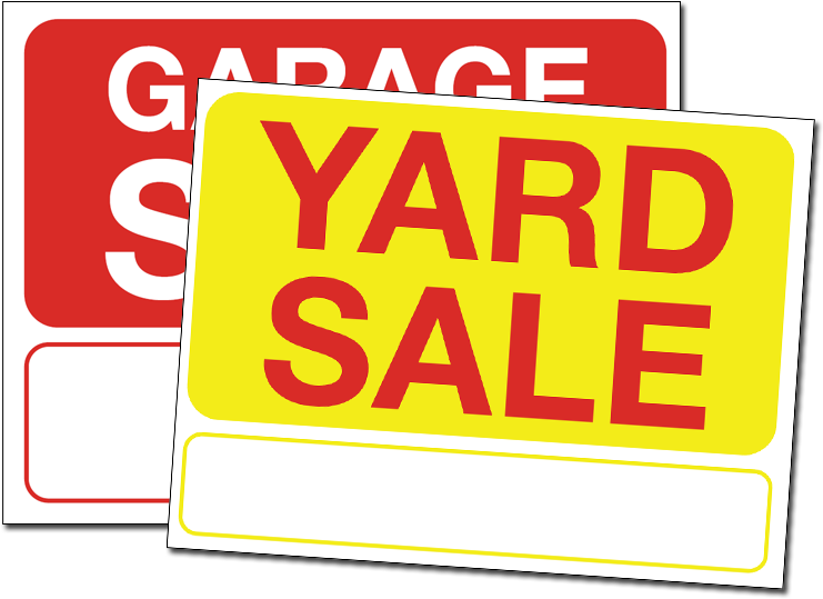 Yard Sale Signs Template (760x560), Png Download