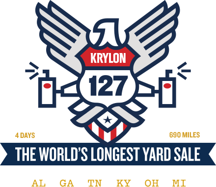 Krylon The World's Longest Yard Sale 4 Days 690 Miles - First Ever Pinterest Yard Sale (440x381), Png Download