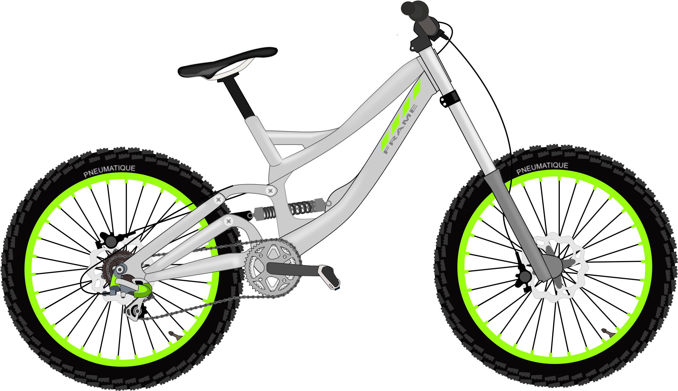 This Free Icons Png Design Of Down Hill Bike (2400x1652), Png Download