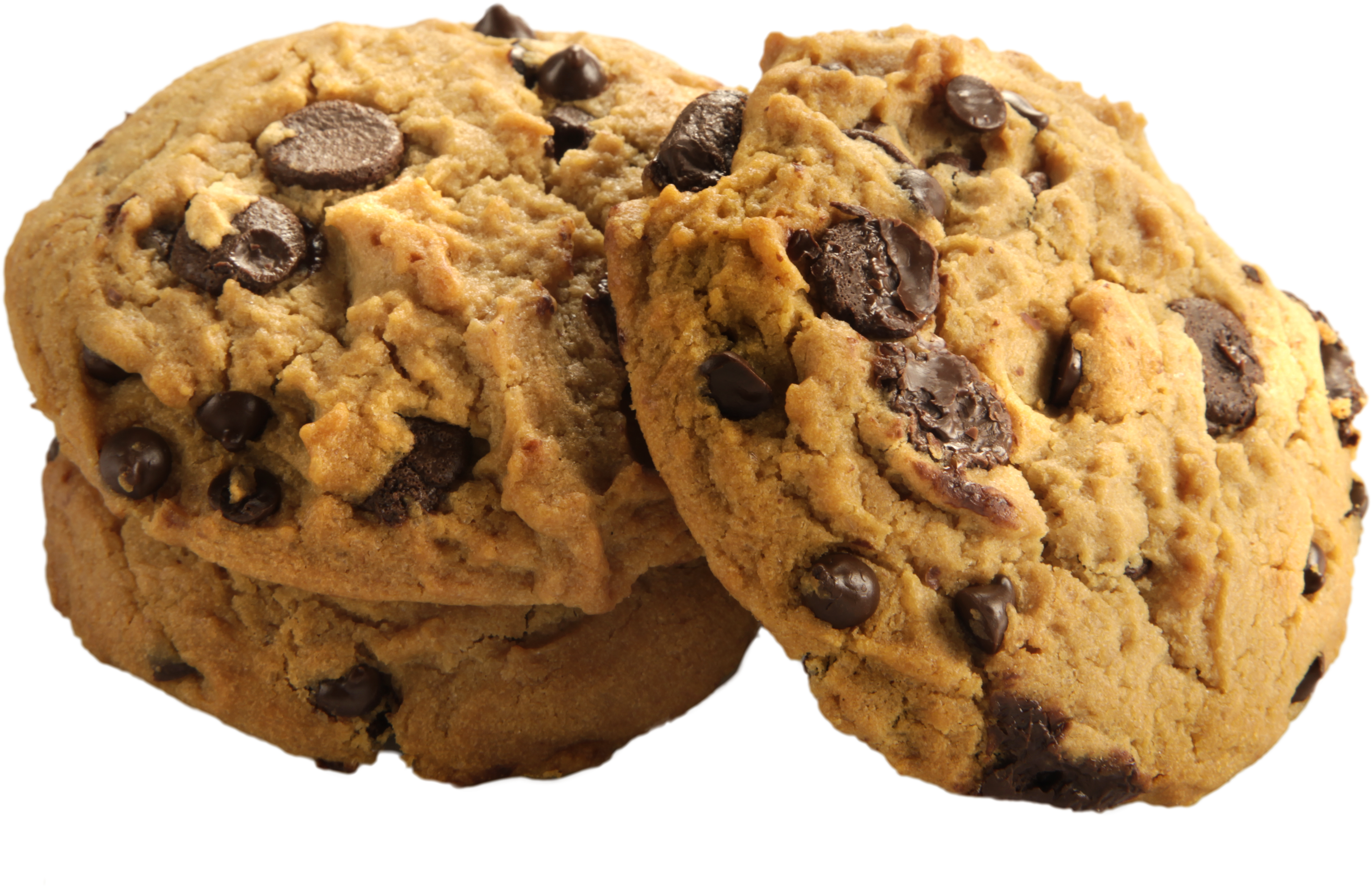 Double Chocolate Chip Cookie - Chocolate Chip Cookie (4654x3102), Png Download